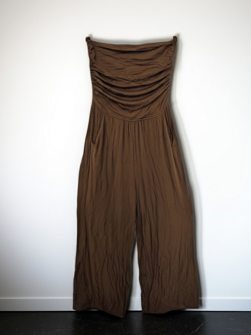 eShe Strapless Wide-Leg Jumpsuit + Pockets